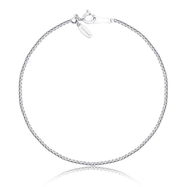 チェーン ブレスレット pt850 プラチナ ベネチアン 幅 0.85mm 約 1.5g