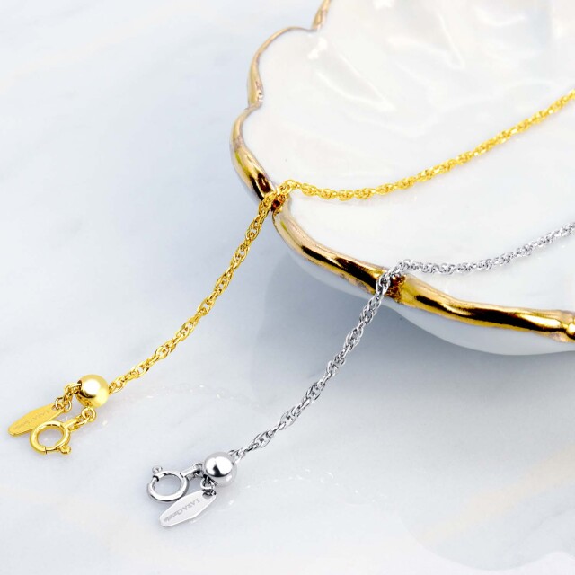 チェーン ブレスレット K18 ゴールド縄角線 幅 1.5mm 約 1.3g 長さ