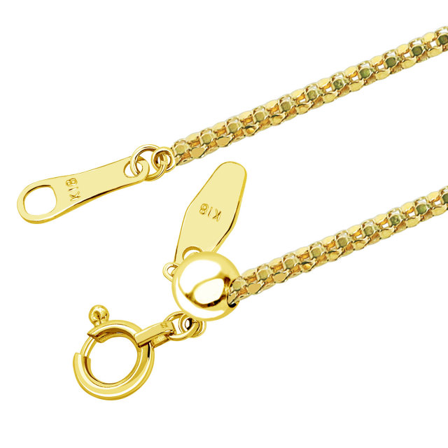 ゴールド チェーン ネックレス 18金 K18 シーベリー 幅 1.2mm 約 2.9g