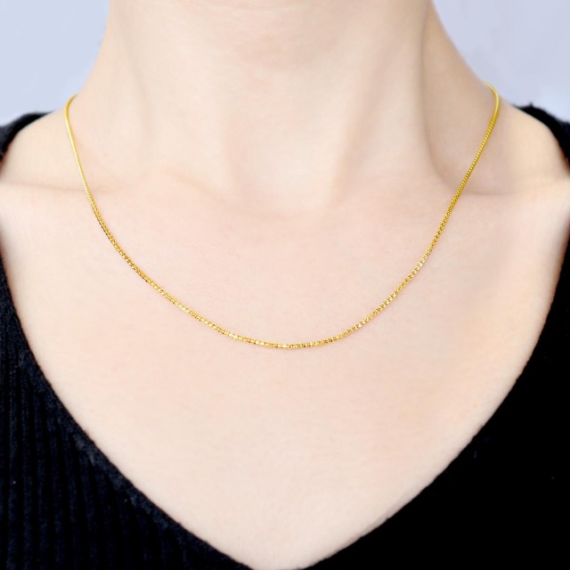 ゴールド チェーン ネックレス 18金 K18 シーベリー 幅 1.2mm 約 2.9g