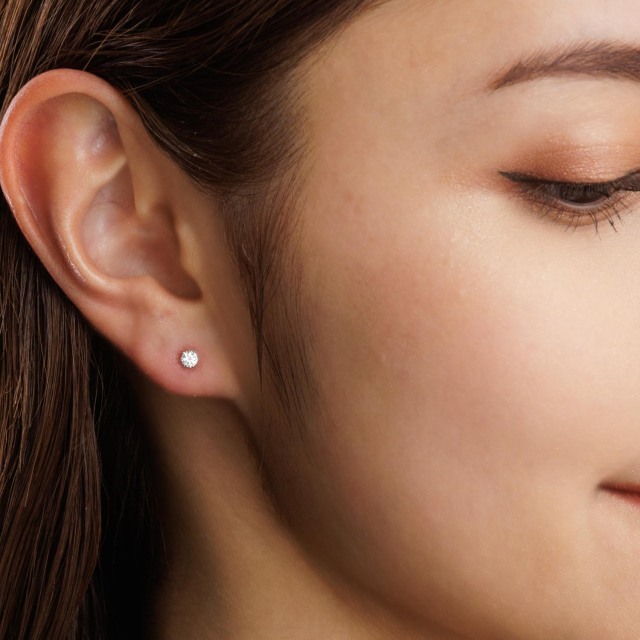 ピアス 片耳 1ピース ダイヤモンド 0.15ct スタッド 6本爪 1粒 pt900