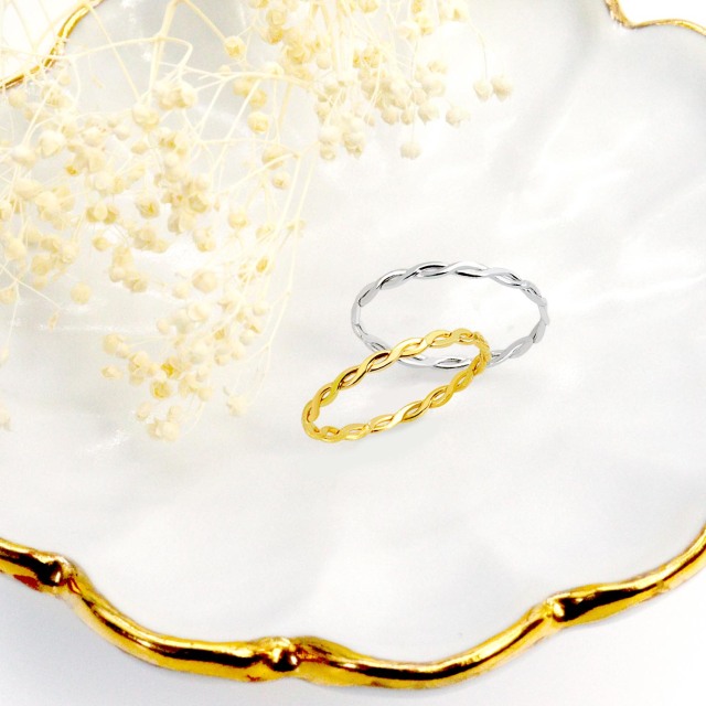 リング レディース 指輪 ブリオン ウェーブ リング 地金 pt900