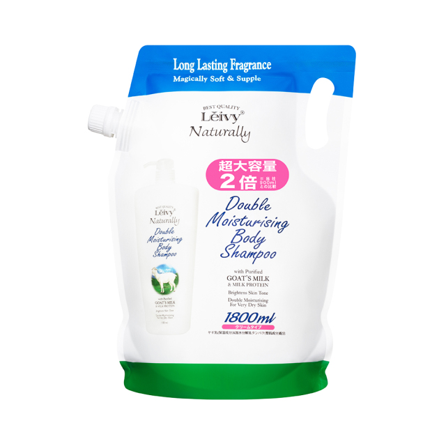 ボディシャンプー ゴートミルク 2000ml＆詰替1800mlセット｜Leivy