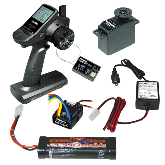 フタバ プロポ 3PV R203GF/U300/MC340CR 車用バッテリー、充電器付き