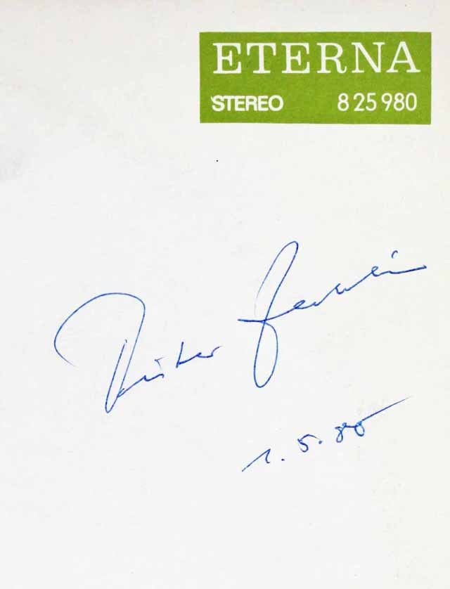 LP レコード 直筆サイン入り ツェヒリンのベートーヴェン/ピアノソナタ