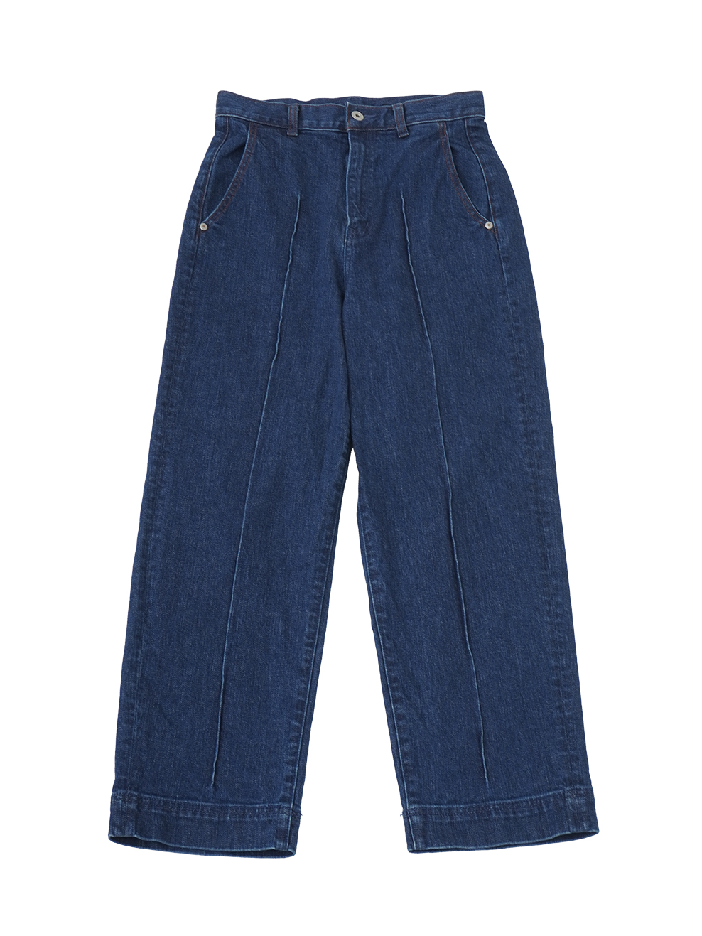 ブルーデニム センタータックルーズバレルパンツ