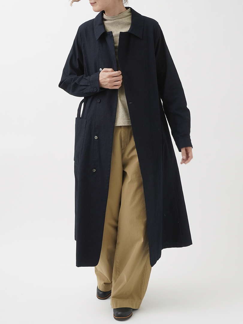 16／－ID平織 シャツワンピース