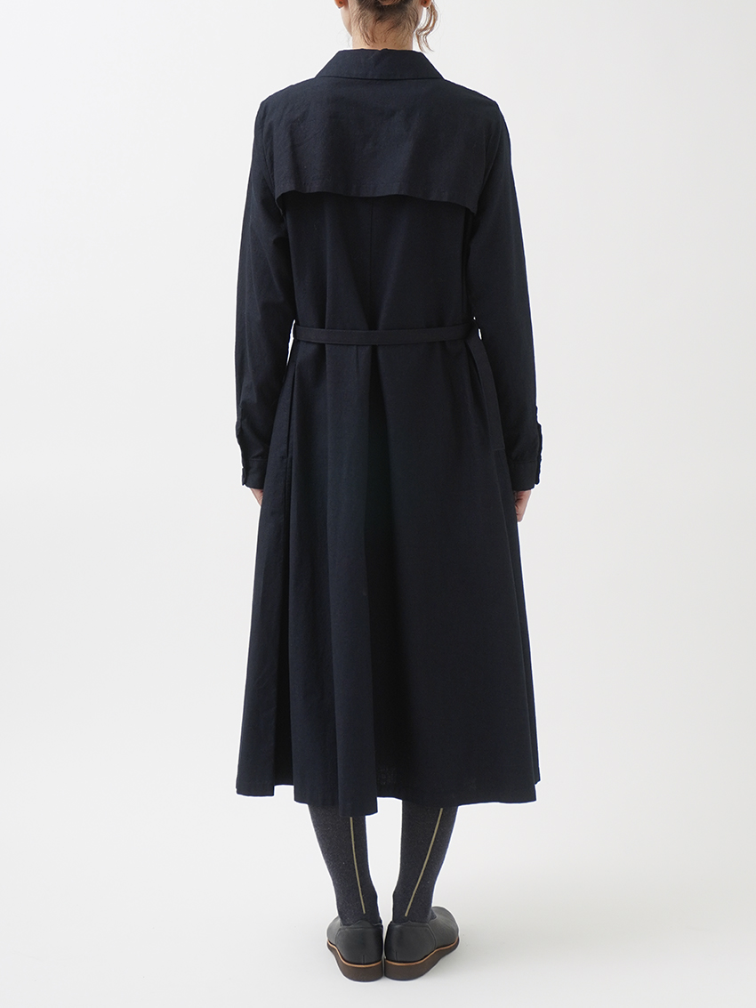 16／－ID平織 シャツワンピース