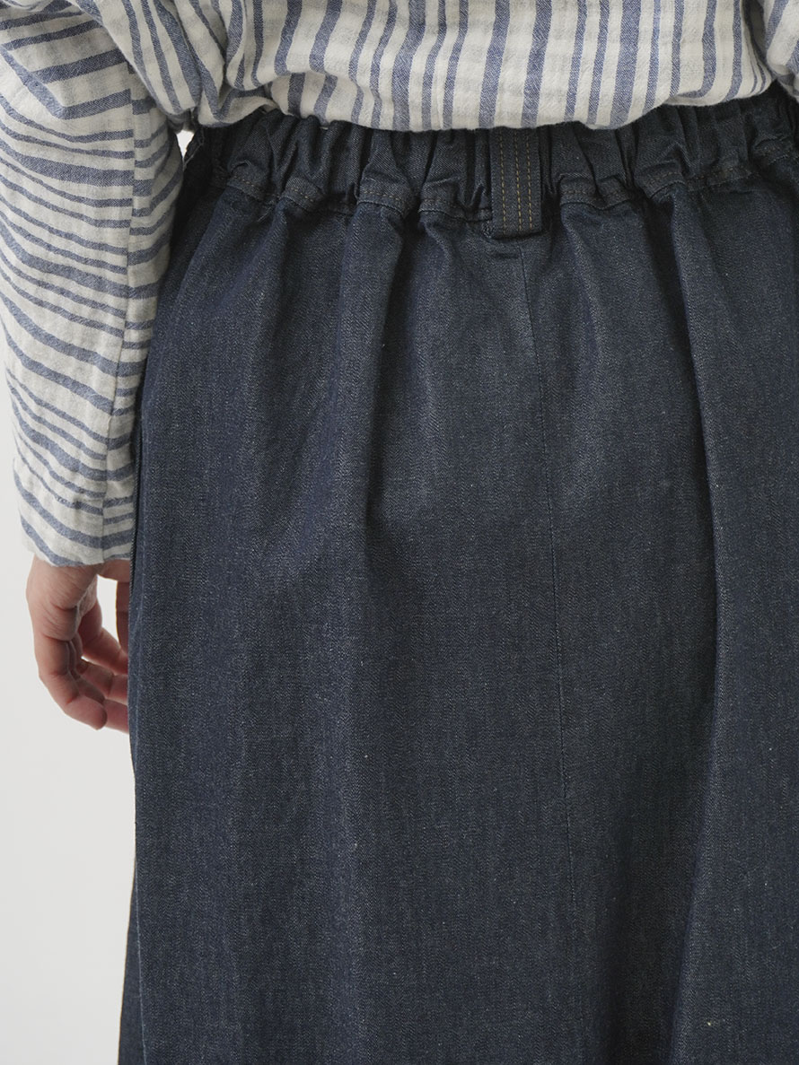 20／－ムラ糸ダンガリーバルーンギャザースカート