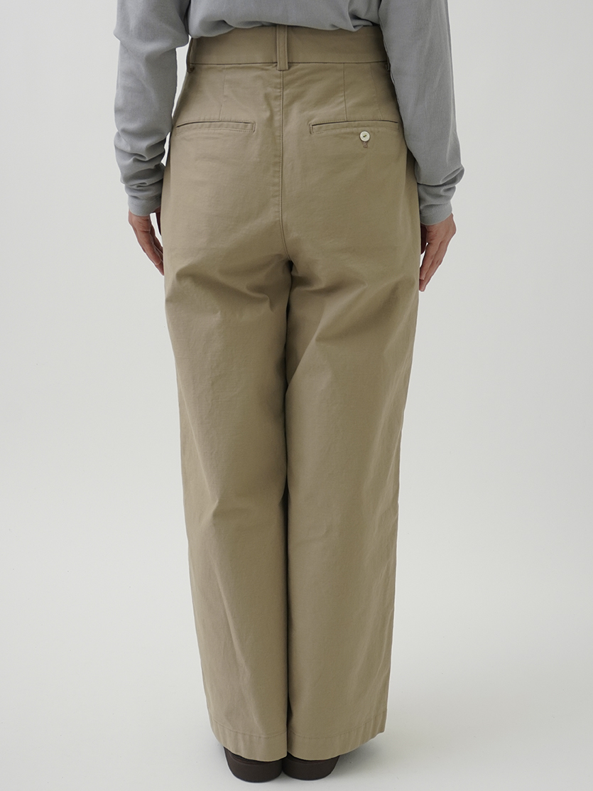 モールスキンストレッチ ワイドパンツ