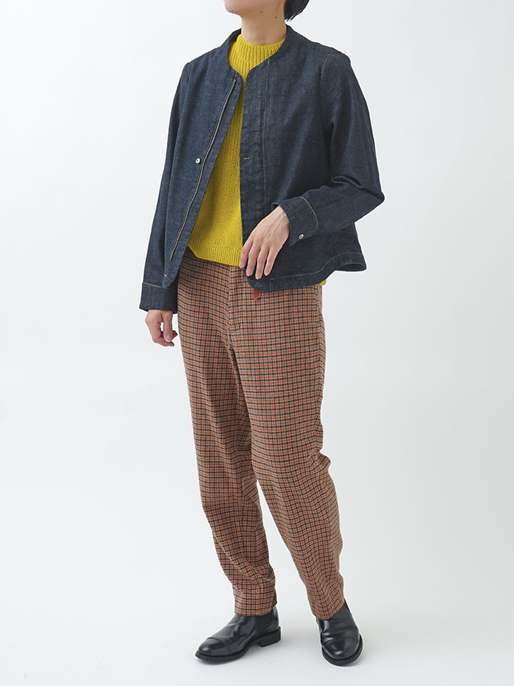 13.5ozストレッチデニムボトル衿ブルゾン パラスパレス