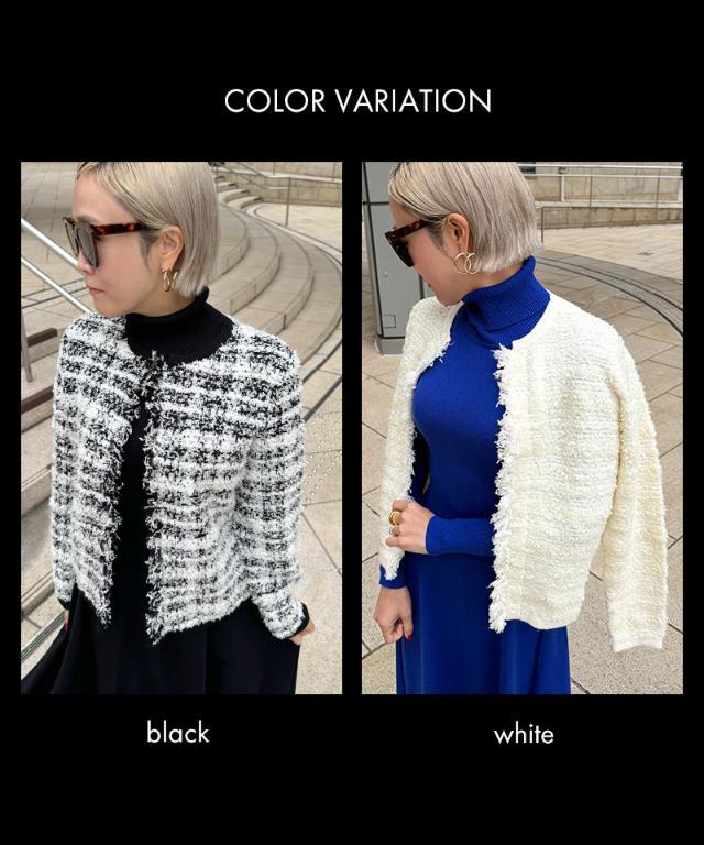 リボンツイードニットジャケット｜JENNE(ジェンヌ)公式通販：パリ