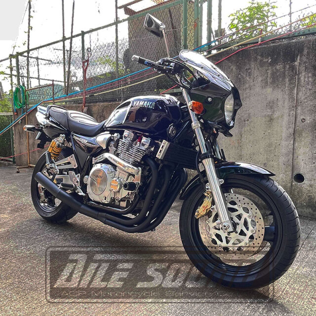 XJR1300 RP03J ~2002 エルサウンド ショート管 ブラック マフラー