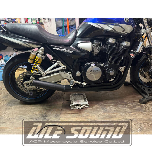 XJR1300 RP03J 2003～ エルサウンド ショート管 ブラック マフラー