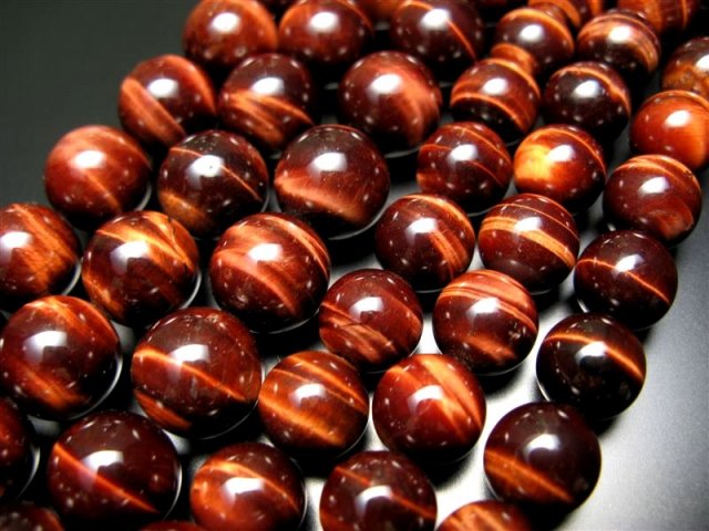 ☆一連☆AAAA☆極上レッドタイガーアイ【虎目石】☆【南アフリカ産】