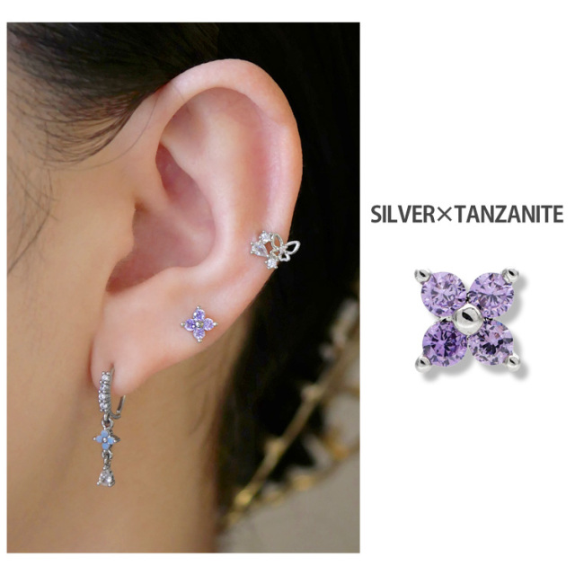 ボディピアス [Soeur de Nana] プチジュエルフラワーバーベル/20G