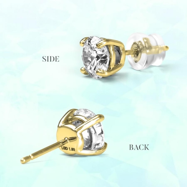 ダイヤモンド ピアス 一粒 2ct K18 18K 18金 金属アレルギー