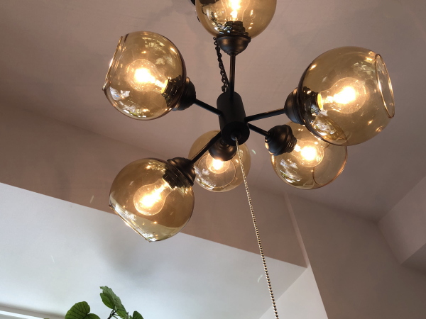 送料無料 MOON6（ムーン6） 6灯ガラスペンダントライト GS-016