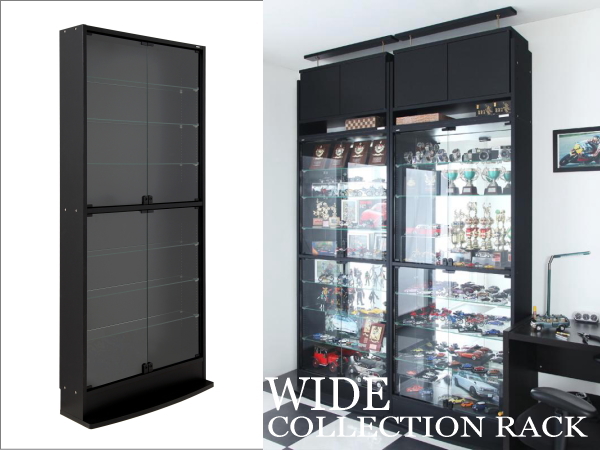 コレクションラック・ショーケース（ハイタイプ/ワイド)奥行39cm 家具