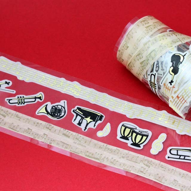 アソートシート 楽器マスキングテープ＆シール 432083 音楽雑貨