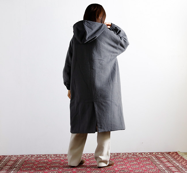 evam eva エヴァムエヴァ ウールパディングロングコート wool padding