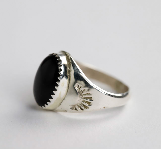 indian jewelry インディアンジュエリー ナバホ オニキス シルバー925