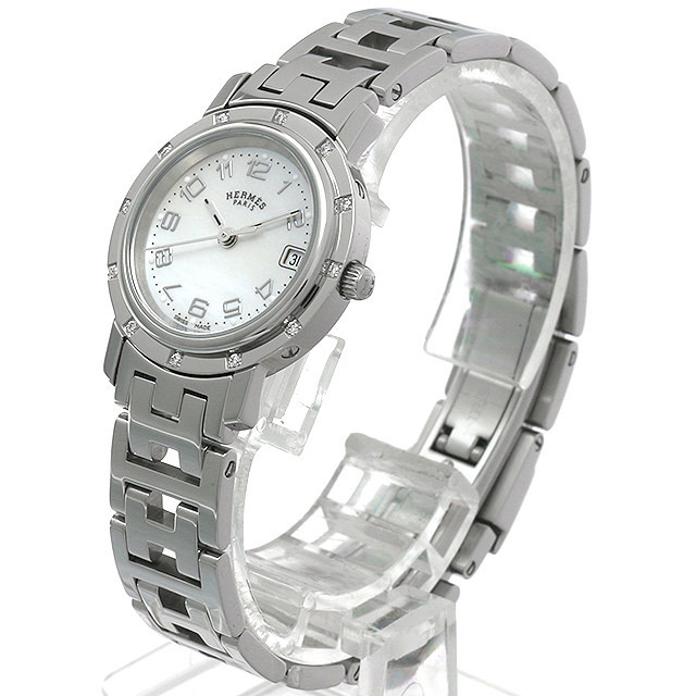 CL4.230 HERMES（エルメス） クリッパー ナクレ ベゼル12Pダイヤ 中古