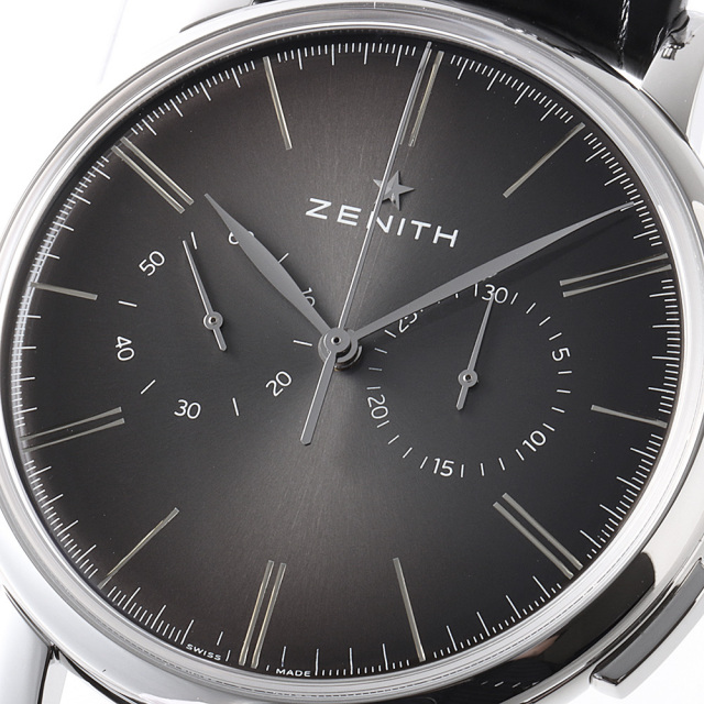 03.2270.4069/26.C493 グレー ZENITH（ゼニス）エリート クロノグラフ