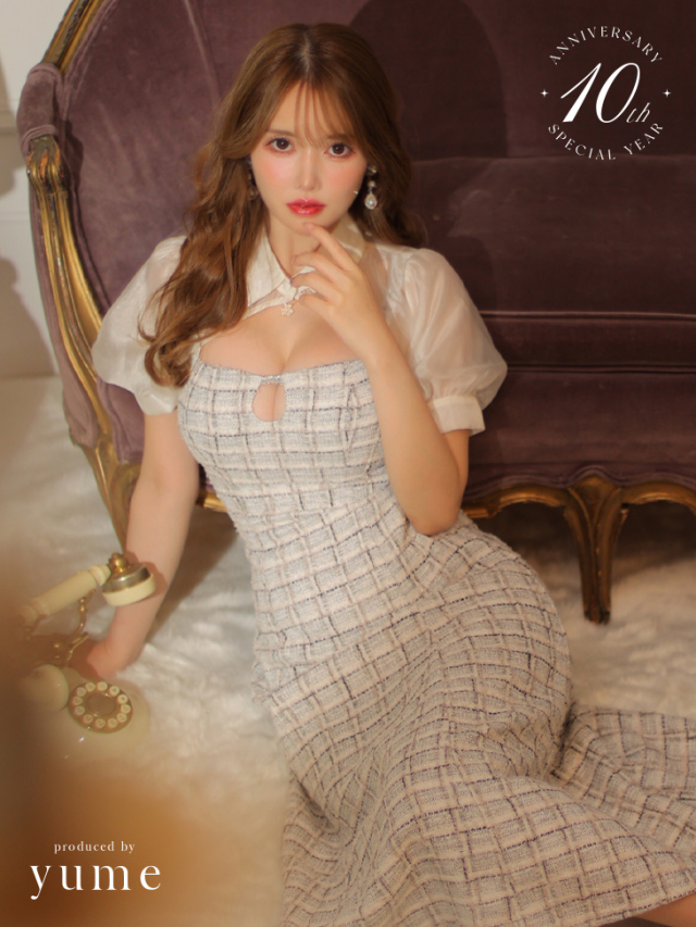 10th SPECIAL COLLECTION Venus Tweed Midi Dress(fm2984)