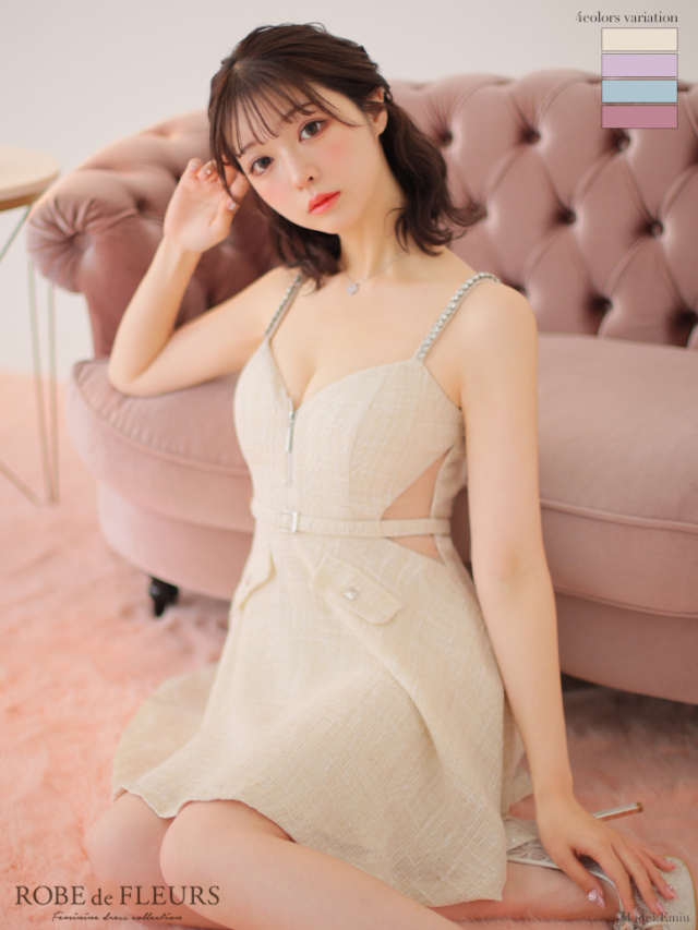 XSサイズあり】サイドシアーフレアキャミキャバドレス(fm3225)