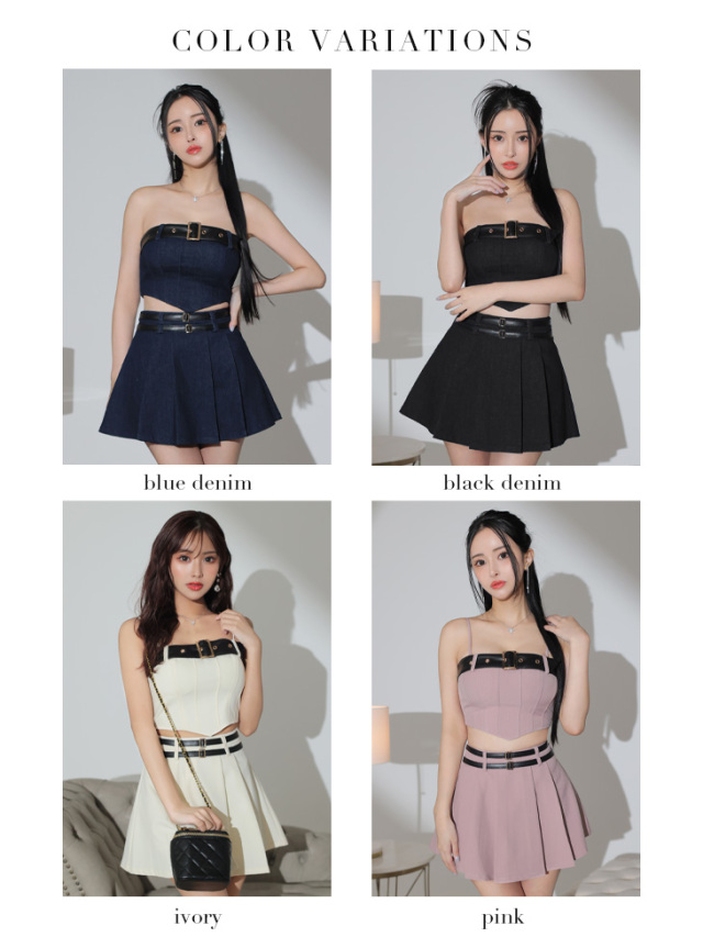 XSサイズあり】ハンサムダブルベルトセットアップミニキャバドレス(GL3331)