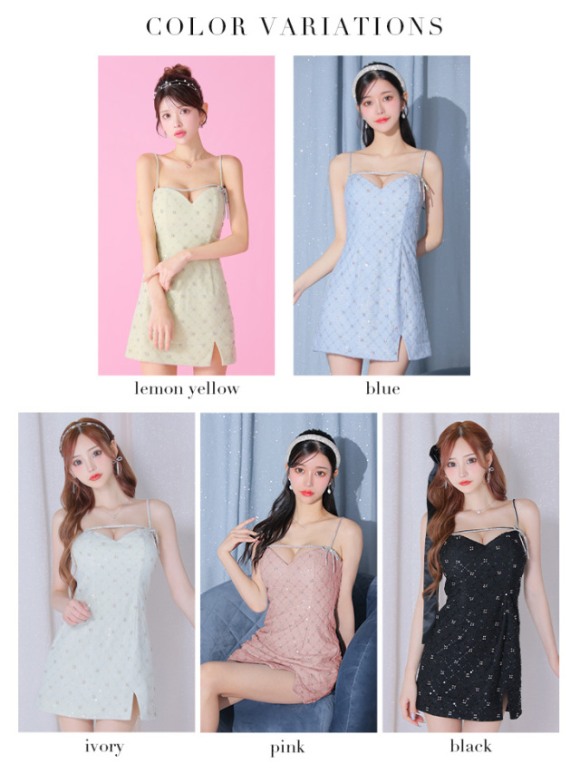 XSサイズあり】パーツ取り外し可能♥ビジューリボンハートカット