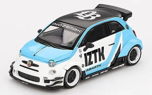 予約] MINI-GT 1/64 アバルト 595 LB-WORKS x Abas Works IZTK(左