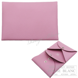 エルメス カルヴィ デュオ カードケース 名刺入れ コインケース モーヴ