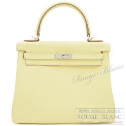 エルメス ケリー25 内縫い ジョーヌミルトン スイフト シルバー金具