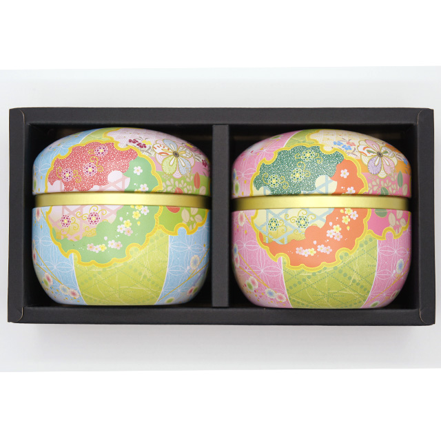 お手玉みたいな茶缶セット（高級伊勢茶「思いやり」100g×2袋が缶に入り