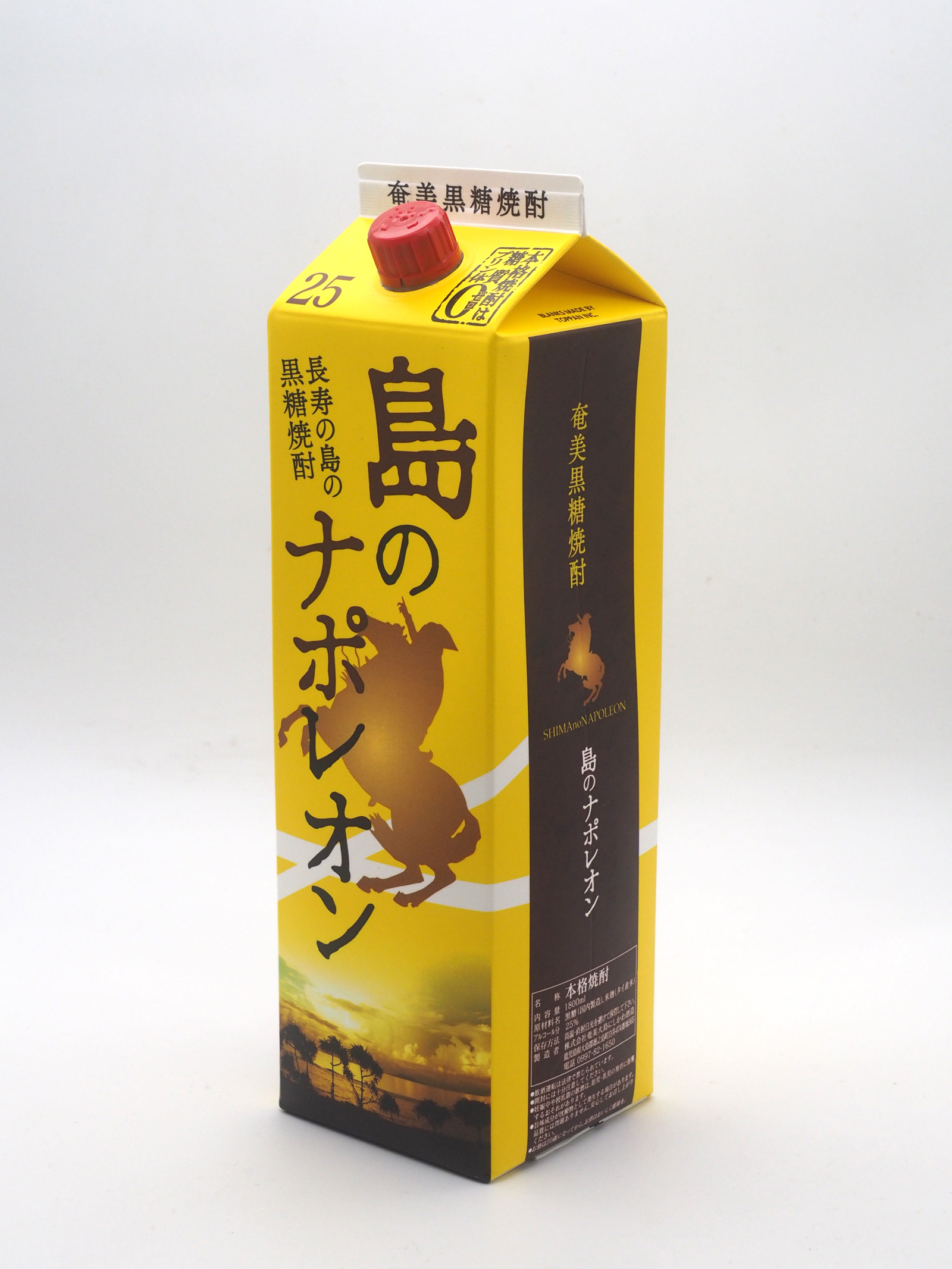 島のナポレオン 紙パック 25度 1800ml 1本 黒糖焼酎と奄美の