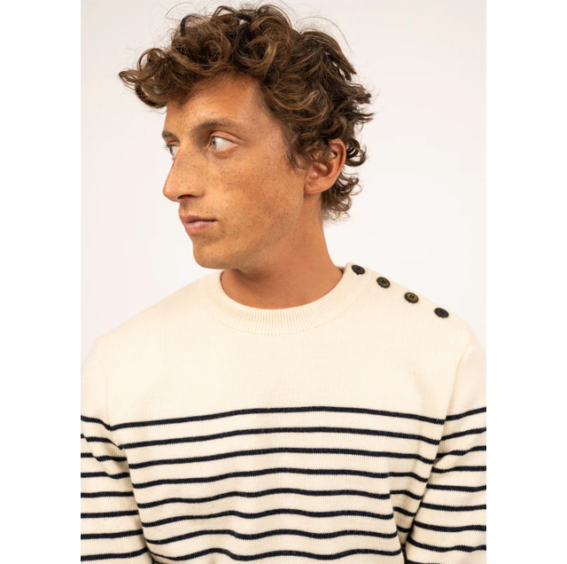 メンズマリンセーター BINIC II［生成り/マリン］：セントジェームス