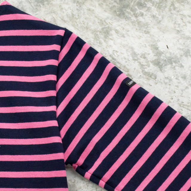 ウェッソン “ボーダー”［ネイビー/ネオンピンク]：セントジェームス