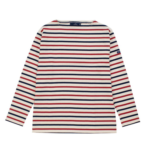 ウェッソン・トリコロール［生成り/マリン/赤］：セントジェームス