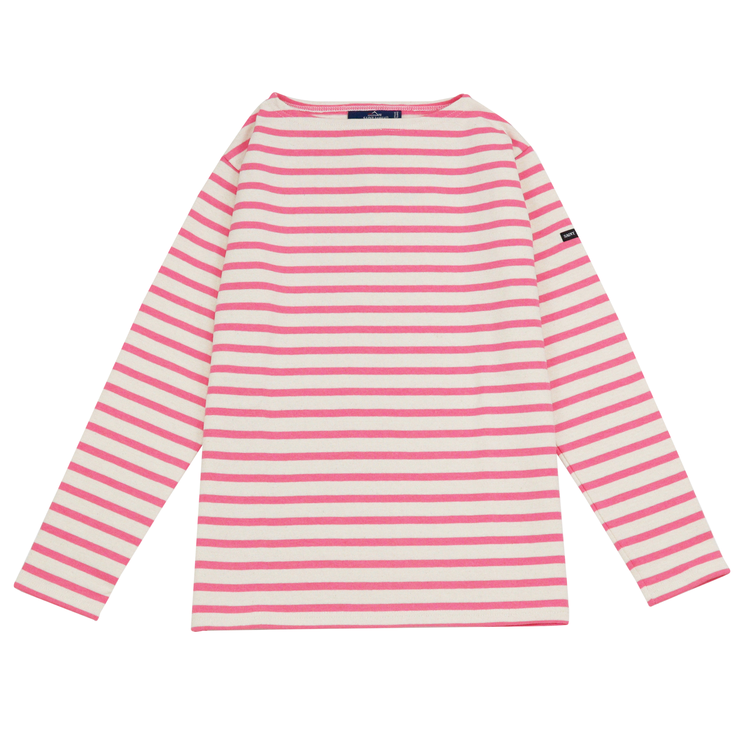 ウェッソン “ボーダー”［生成り/ネオンピンク]：セントジェームス