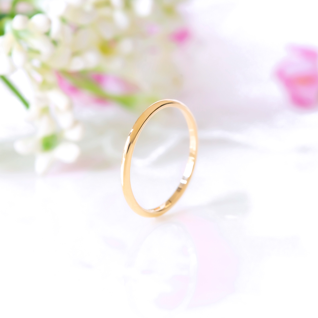 幸せを呼ぶ小指の魔法…ピンキーリング♪】 K10イエローゴールド (地金