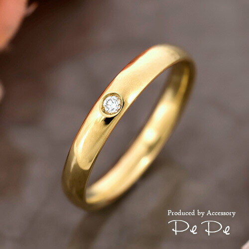 リング K18イエローゴールド ダイヤモンド アクセサリーPePe