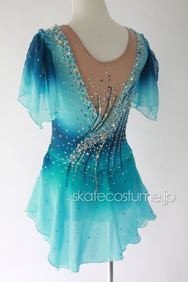フィギュアスケートコスチューム VCT-042ライトブルー スケート