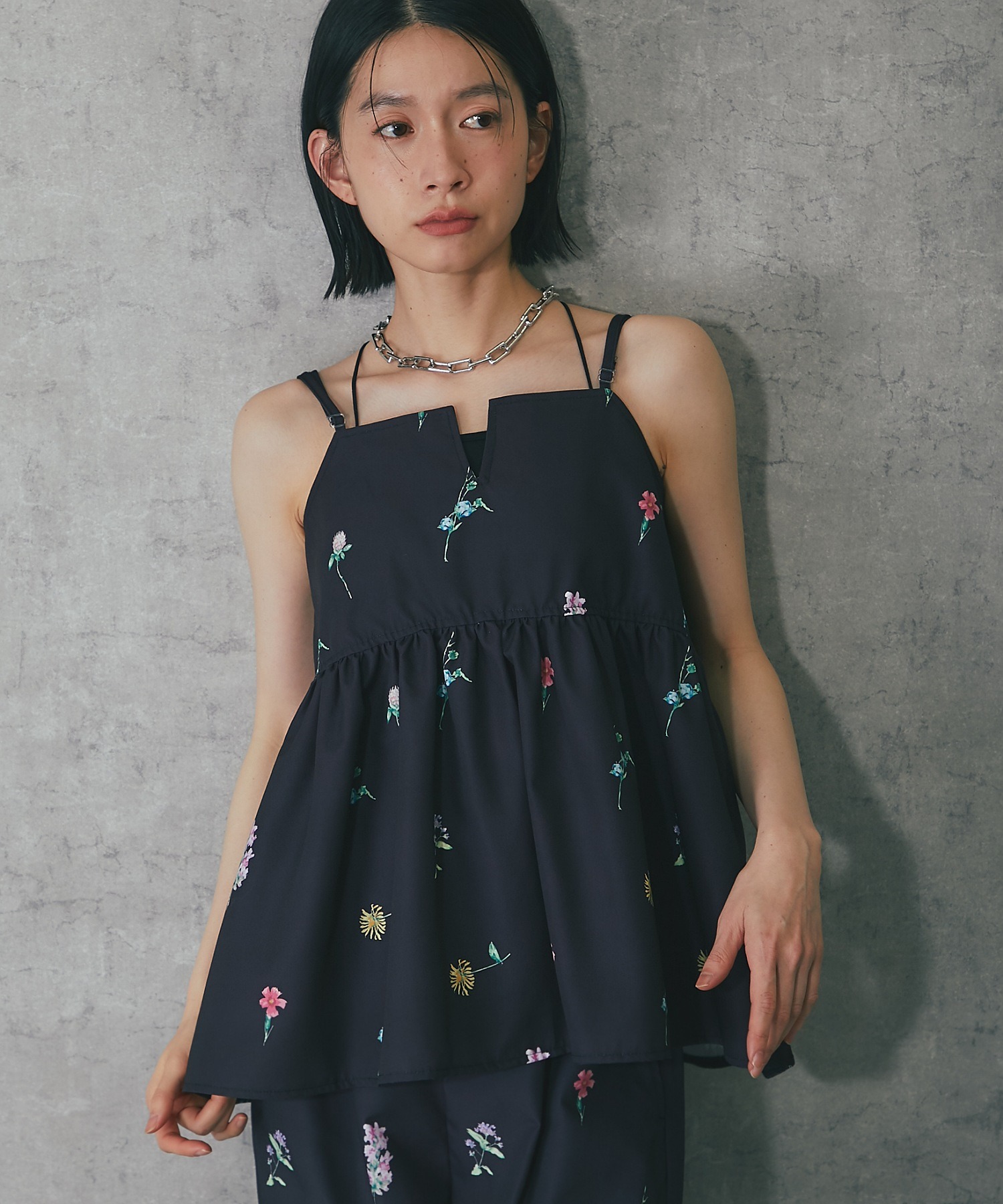 セットアップ対応】花柄キャミビスチェ【品番: as29508】