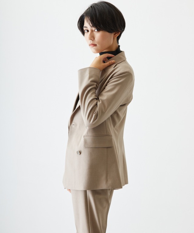 ダブルテーラードジャケット＆テーパードパンツスーツセット 【品番