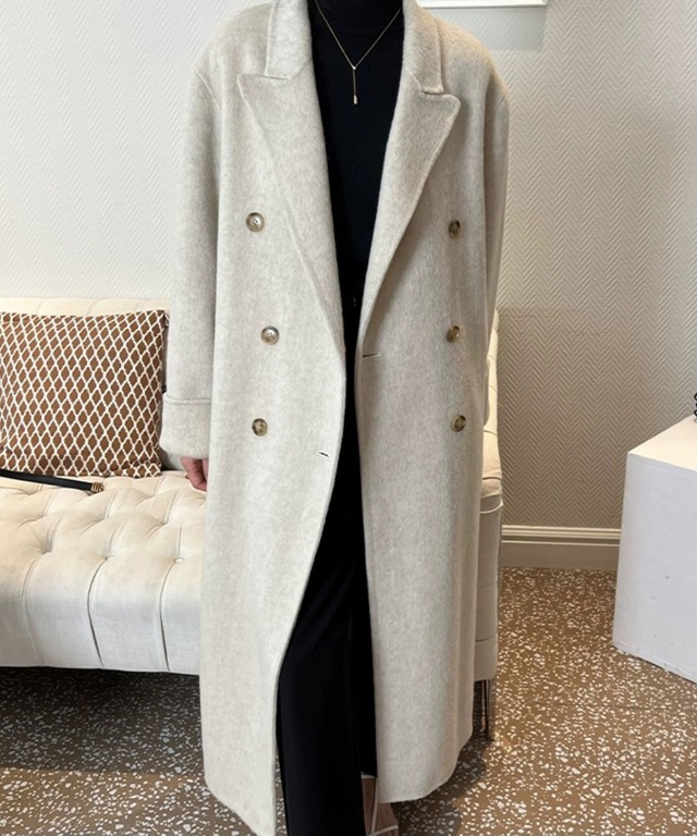 アンゴラ混ウールロングウールコート 【品番:so1-305】 SMILE ORCHID