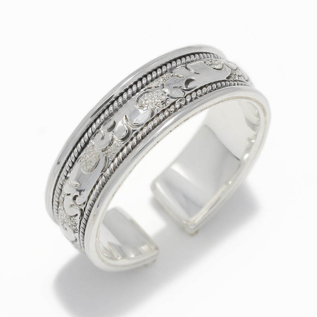 Suman Dhakhwa（スーマンダックワ） Leaf Carved Open Ring（リーフ