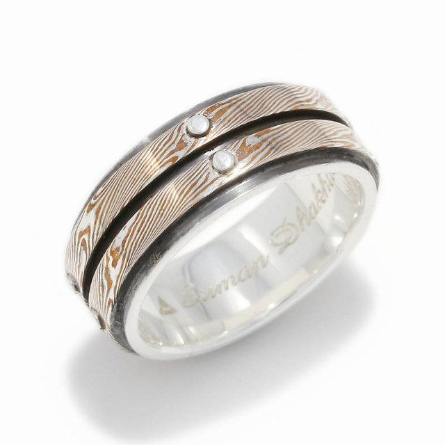 Suman Dhakhwa（スーマンダックワ） Mokume Rivet Ring（モクメ