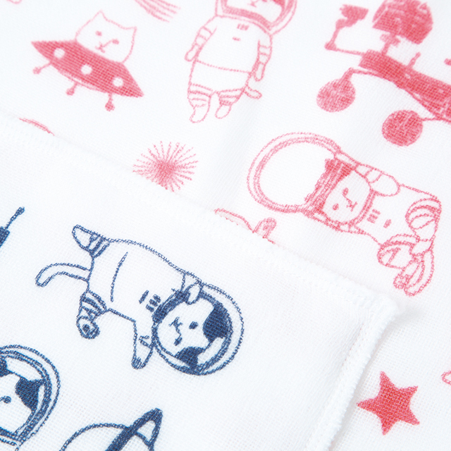 NYASAグッズ】ふわふわガーゼハンカチセット 【宇宙のいろいろNYASA